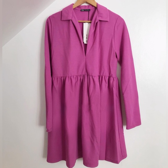 NWT Zara Pink Dress Size L - Picture 1 of 2